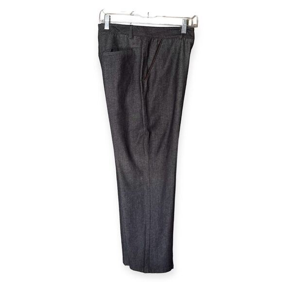 Tocca Dark Gray Wool-Blend Trousers with Brown Trim Style 4296700 Size 12 - Picture 1 of 10